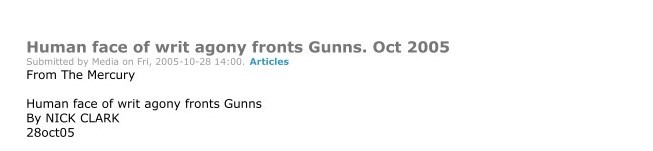 Human Face of Writ Agony Fronts Gunns (3)